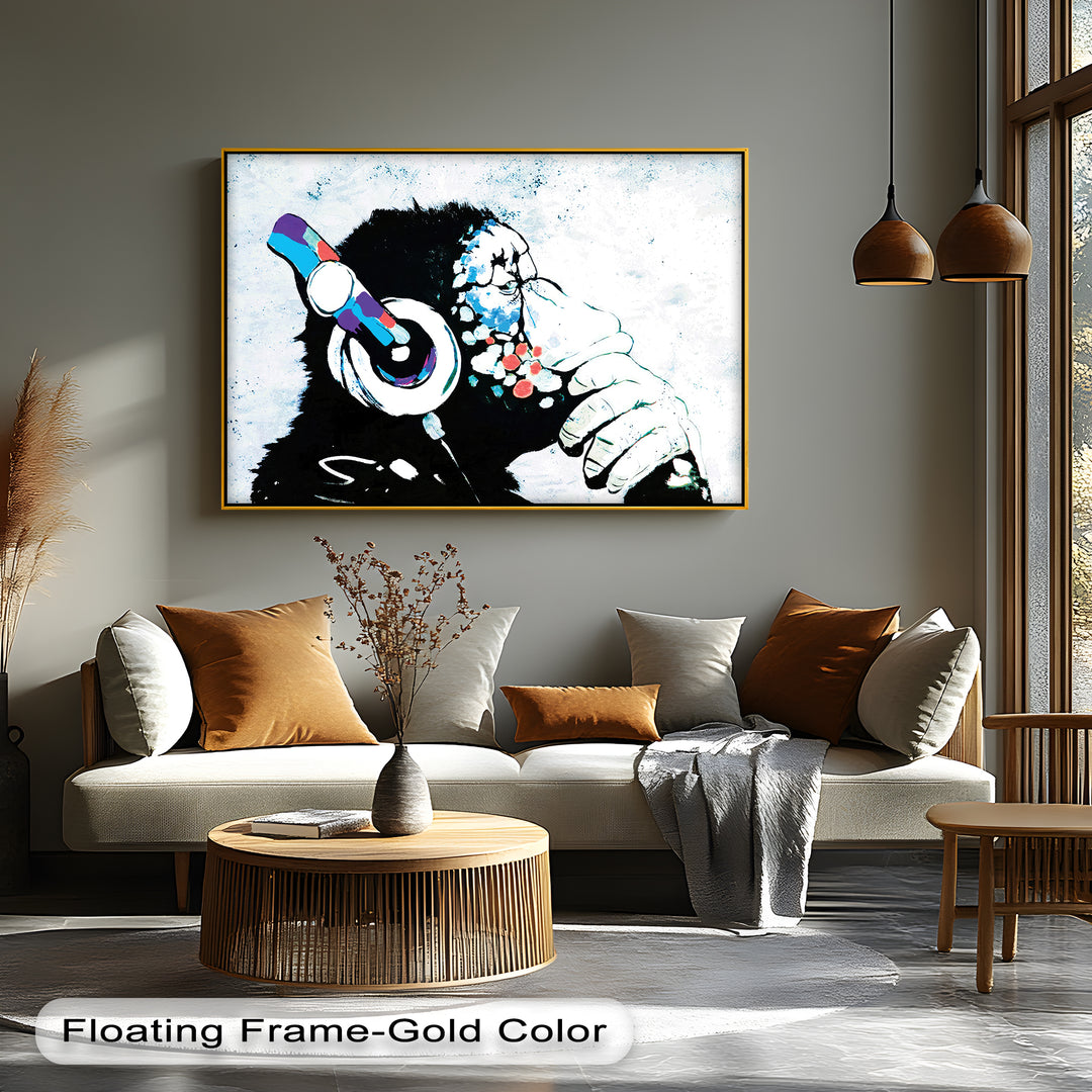 Listening Ape – Banksy Street Art Canvas Print