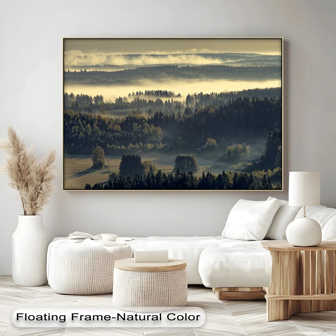 Misty Forest Layers - Landscape Canvas Print