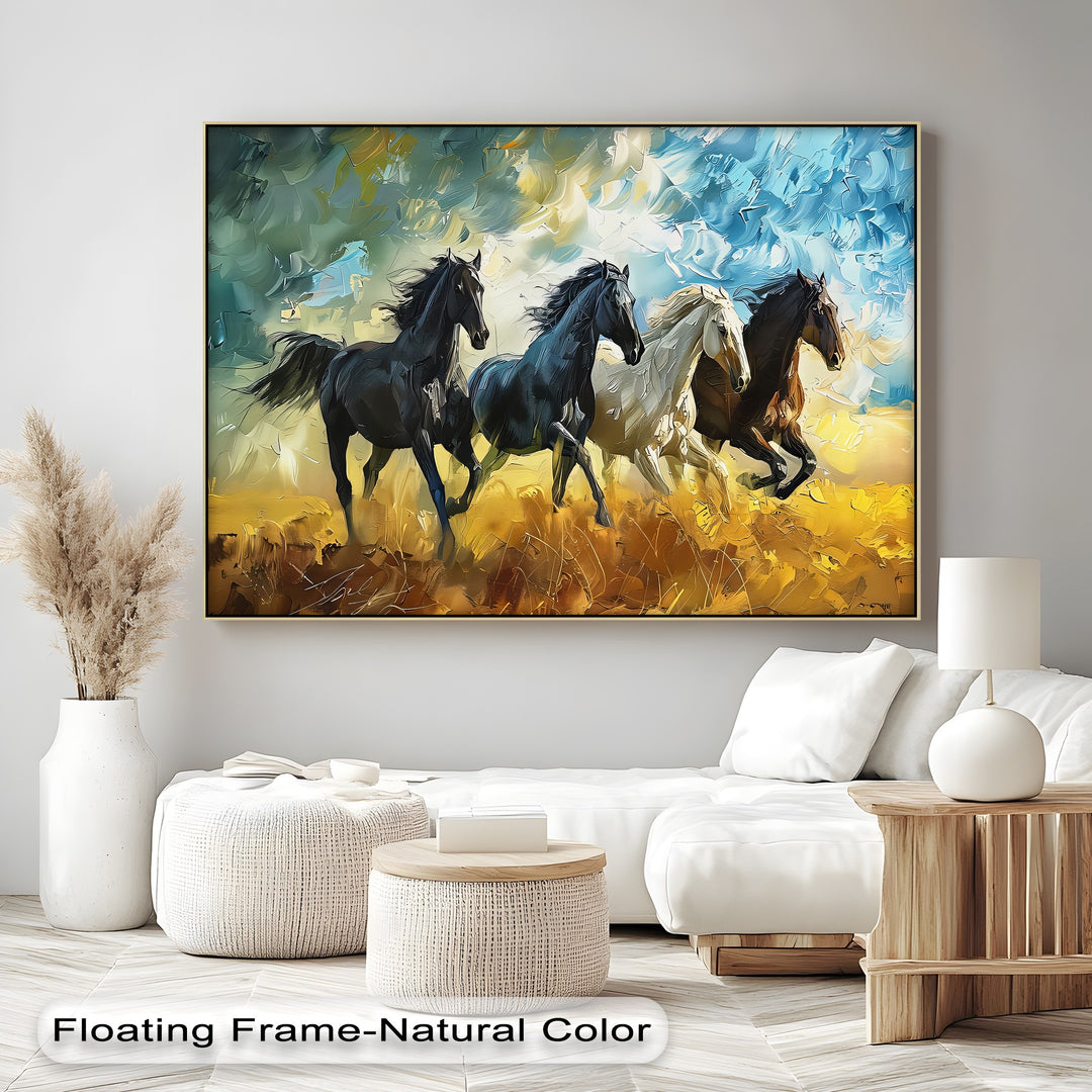 Elemental Gallop – Wild Horses in Motion Canvas Print