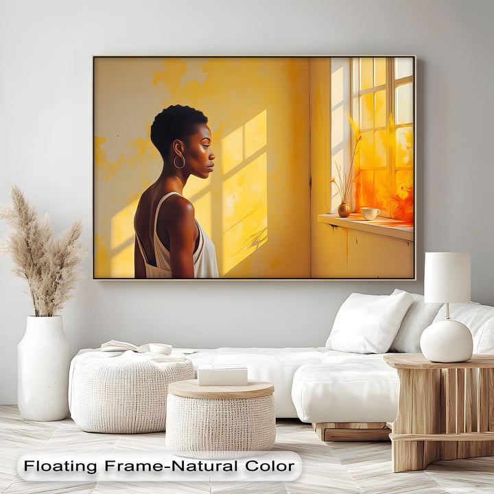Golden Solitude – Erotic Canvas Wall Art | Abstract Art