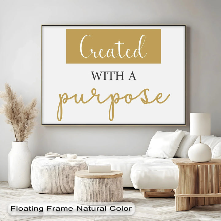Created with a Purpose – Inspirational Canvas Print - MyPhotoStation