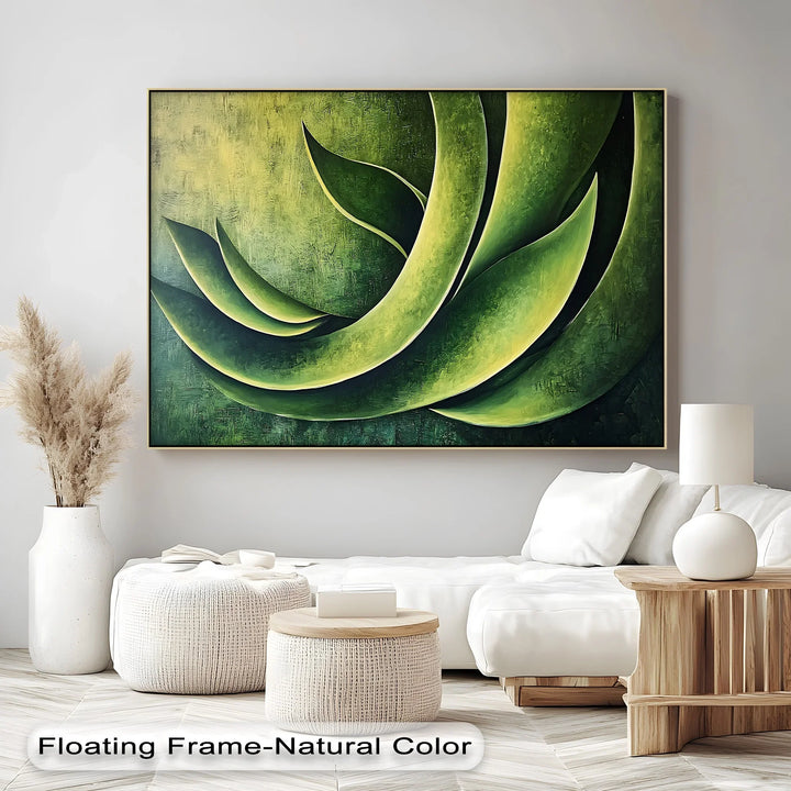 Verdant Motion – Abstract Green Botanical Canvas Print - MyPhotoStation