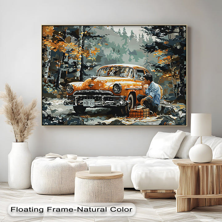 Autumn Reflections – Car Canvas Print