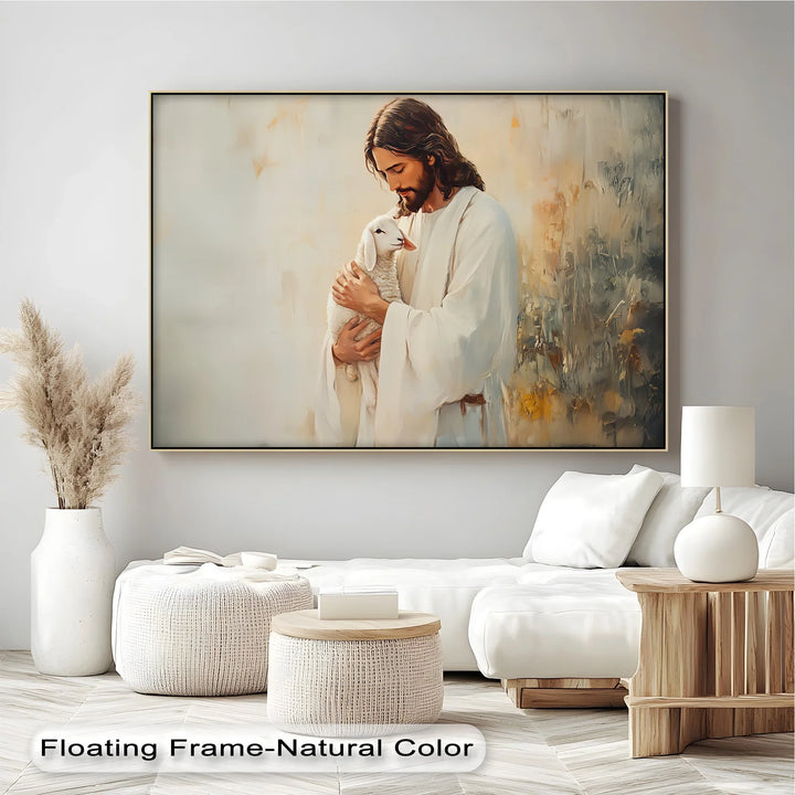 The Good Shepherd – Jesus Holding Lamb Canvas Print - MyPhotoStation