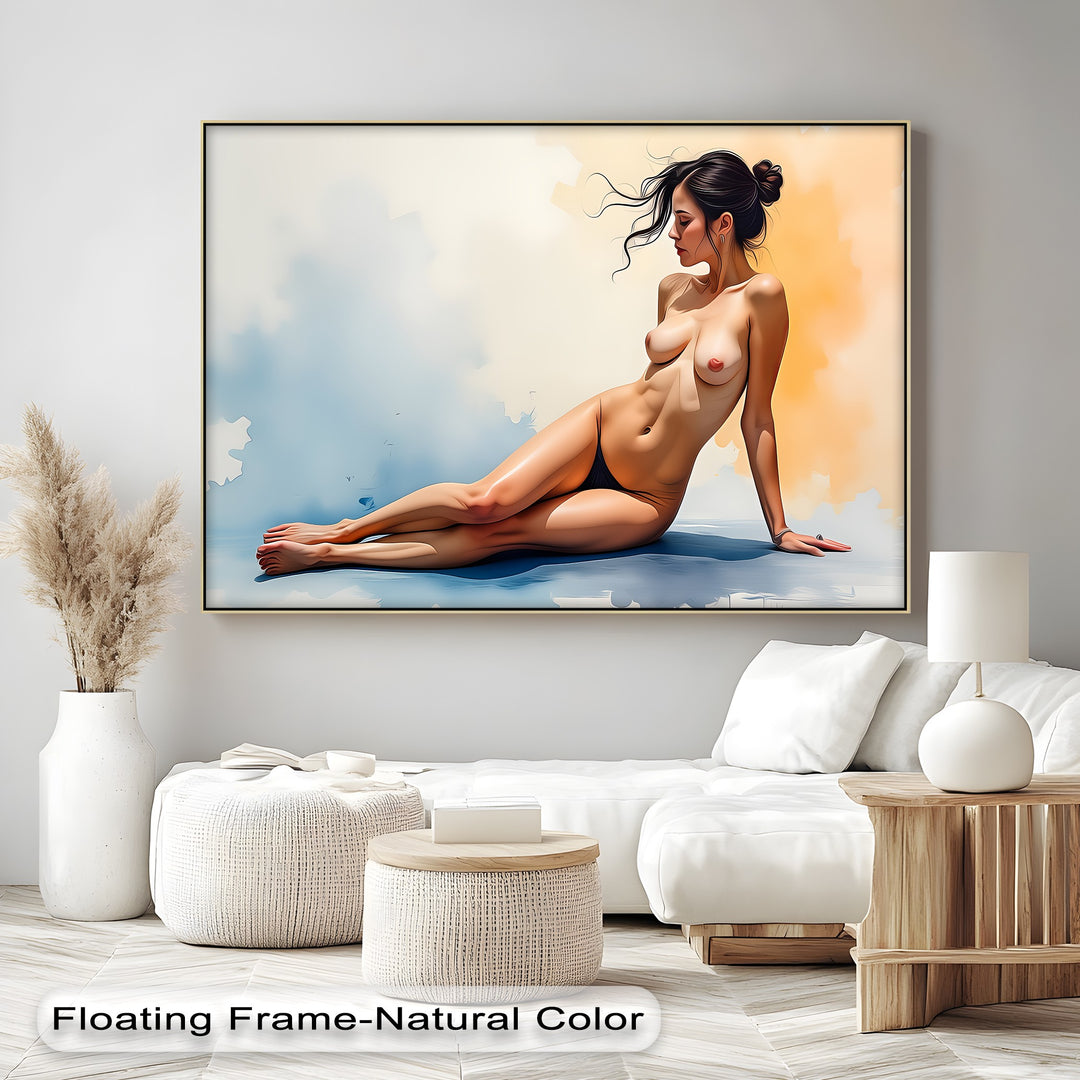 Reclining Nude in Soft Light – Erotic Canvas Wall Art | Naked Art