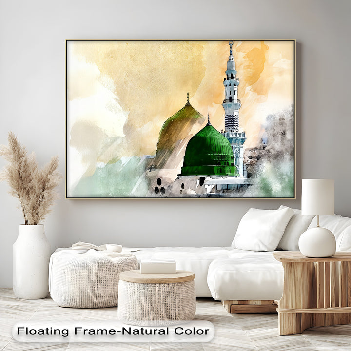 Masjid Al-Nabawi – Green Dome Islamic Wall Art