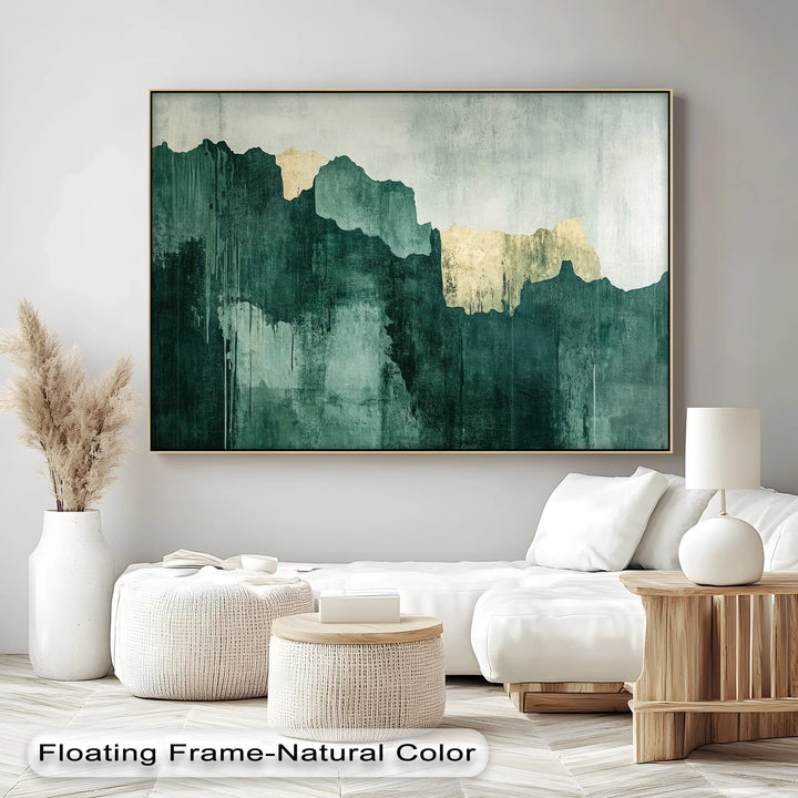 Golden Ridge Mist – Abstract Mountain Landscape Canvas Print - MyPhotoStation