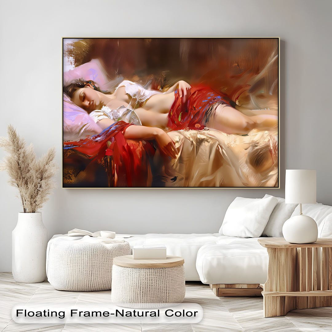 Velvet Repose – Erotic Abstract Canvas Print | Romantic Bedroom Wall Art
