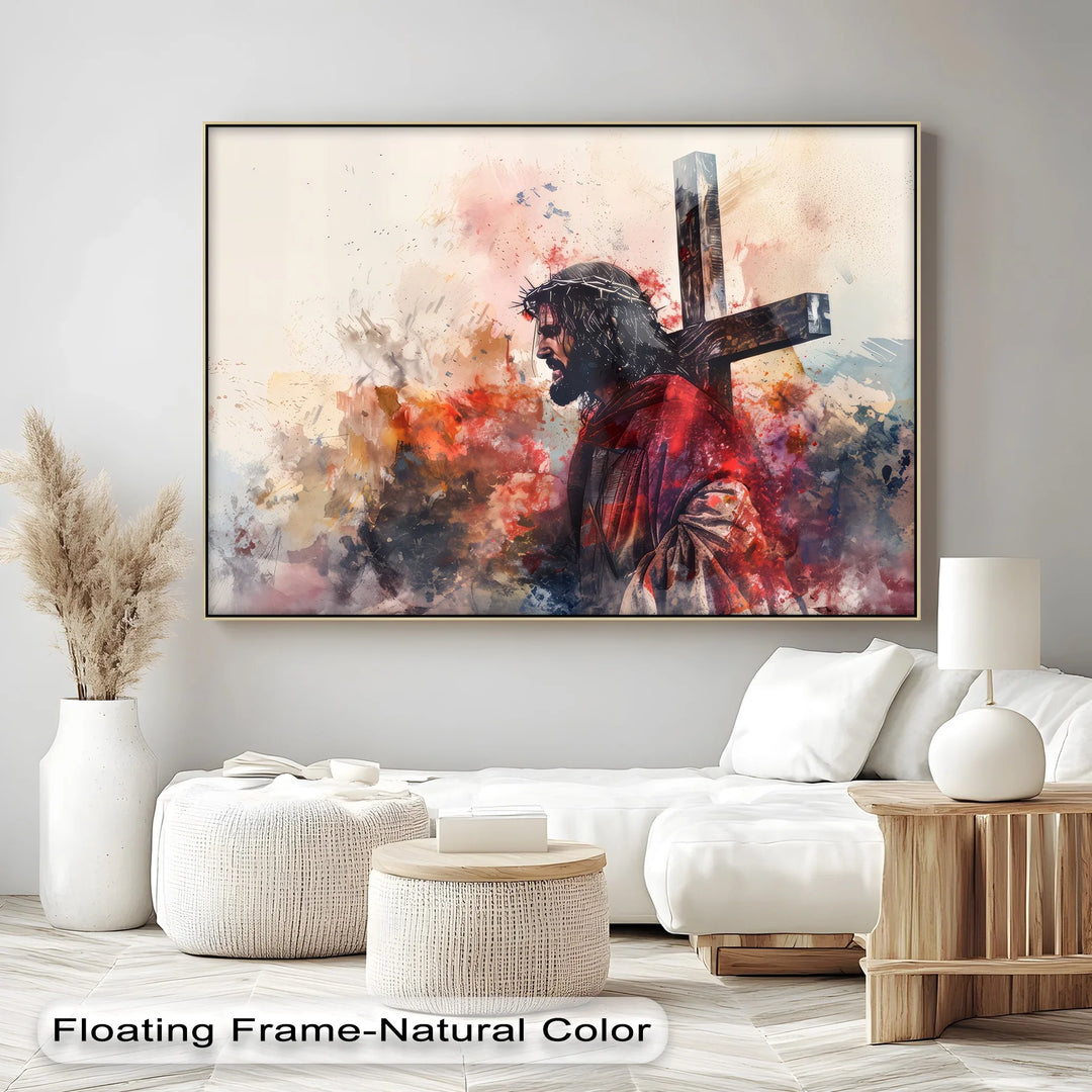 Crown of Thorns – Jesus Carrying the Cross Canvas Print