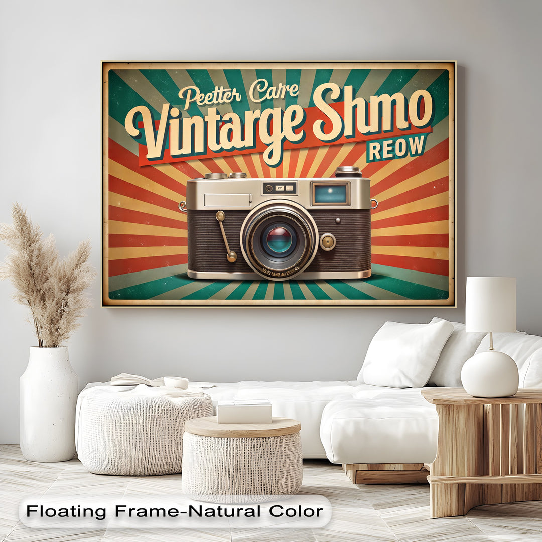Snapshot Flashback – Retro Camera Burst Canvas Print