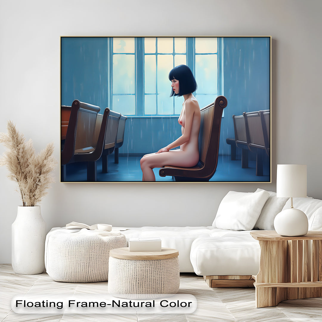 Silent Rain – Erotic Canvas Wall Art | Framed Artwork