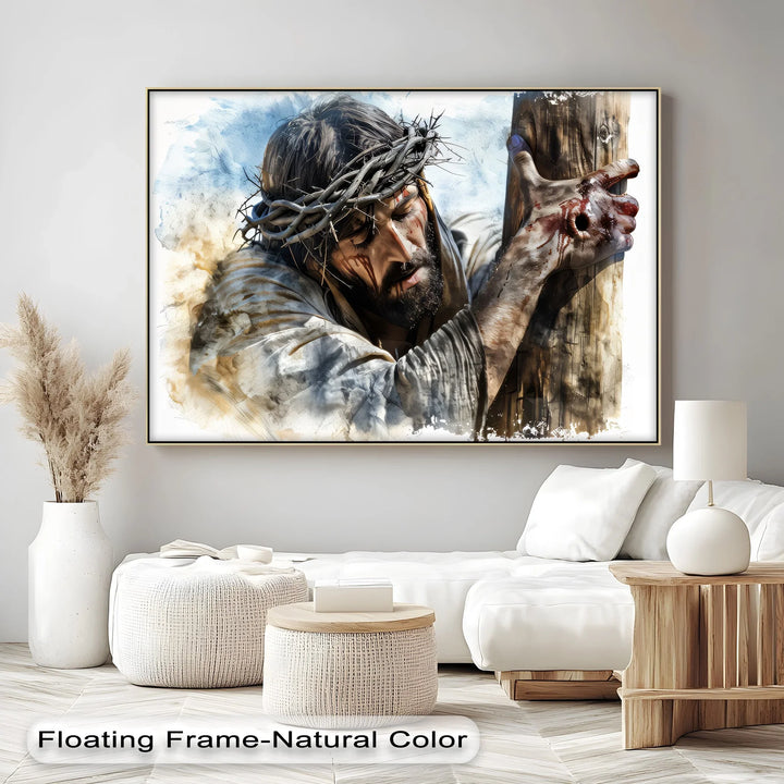 The Final Embrace – Crucified Savior Canvas Print