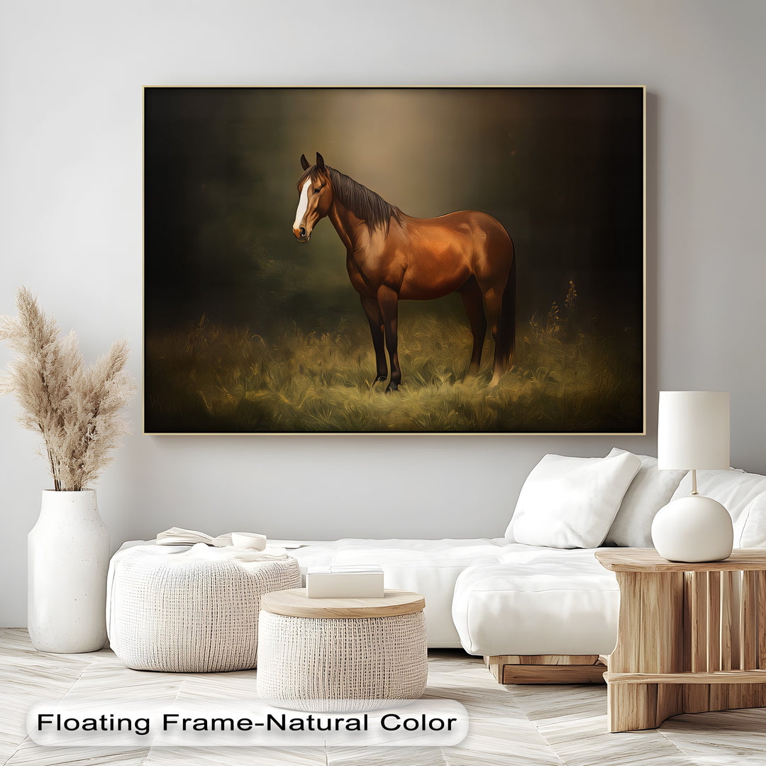 Majestic Brown Stallion – Regal Horse Canvas Wall Art
