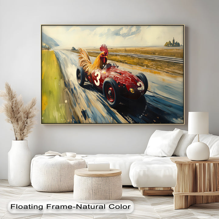Rooster Racer – Car Canvas Print