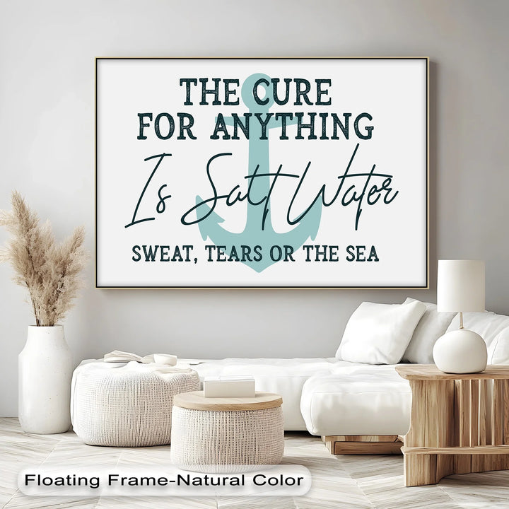 Saltwater Heals – Nautical Quote Canvas Print - MyPhotoStation