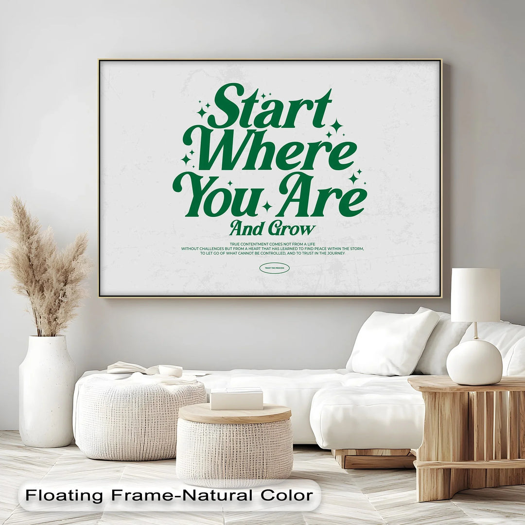 Start Where You Are - Motivational Canvas Print
