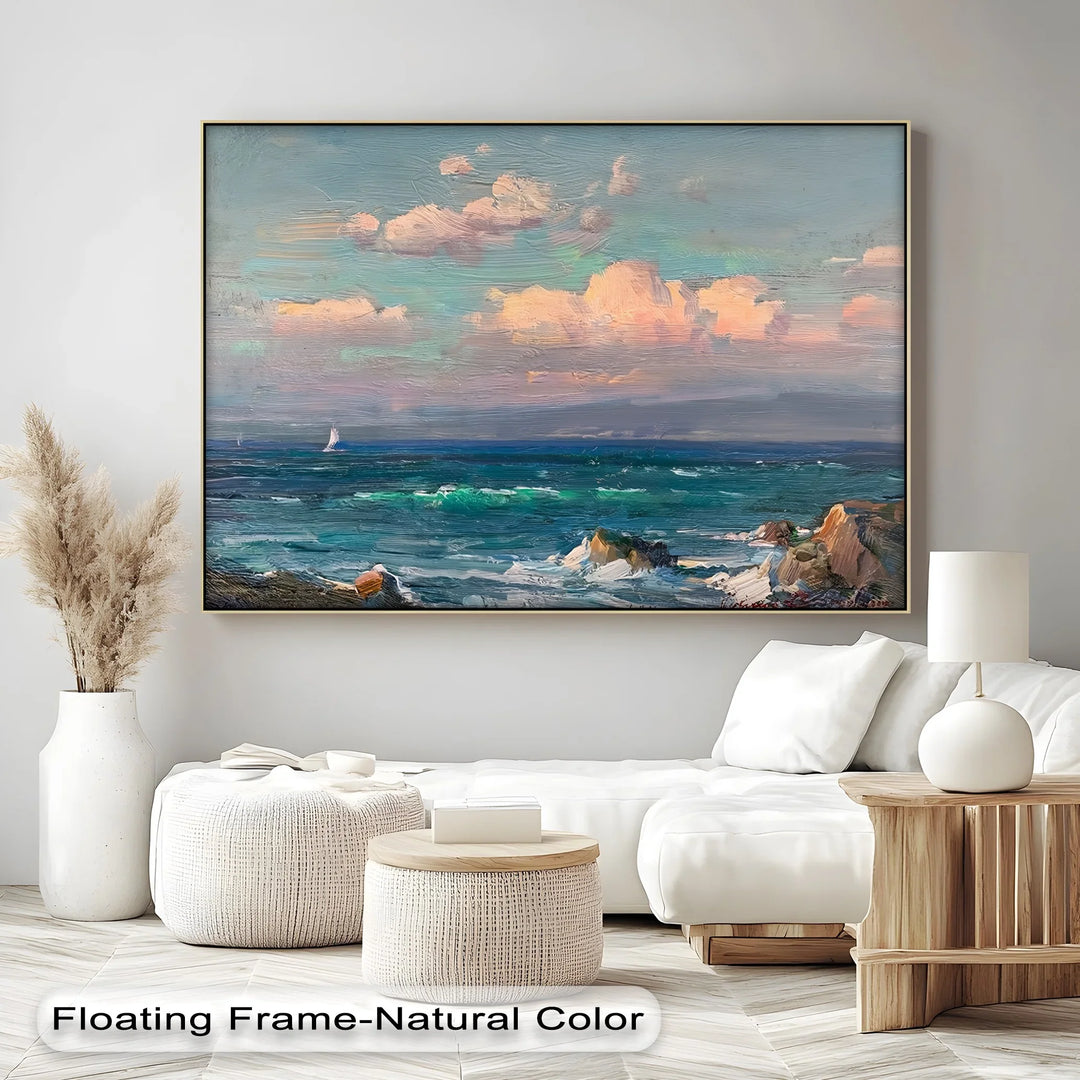 Twilight over the Sea – Romantic Coastal Canvas Print - MyPhotoStation