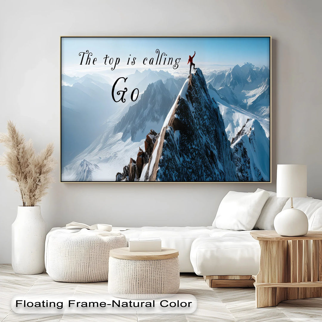 Answer the Call – Mountain Peak Motivational Canvas Print