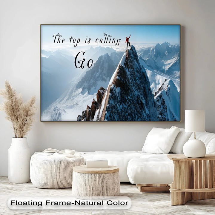 Answer the Call – Mountain Peak Motivational Canvas Print