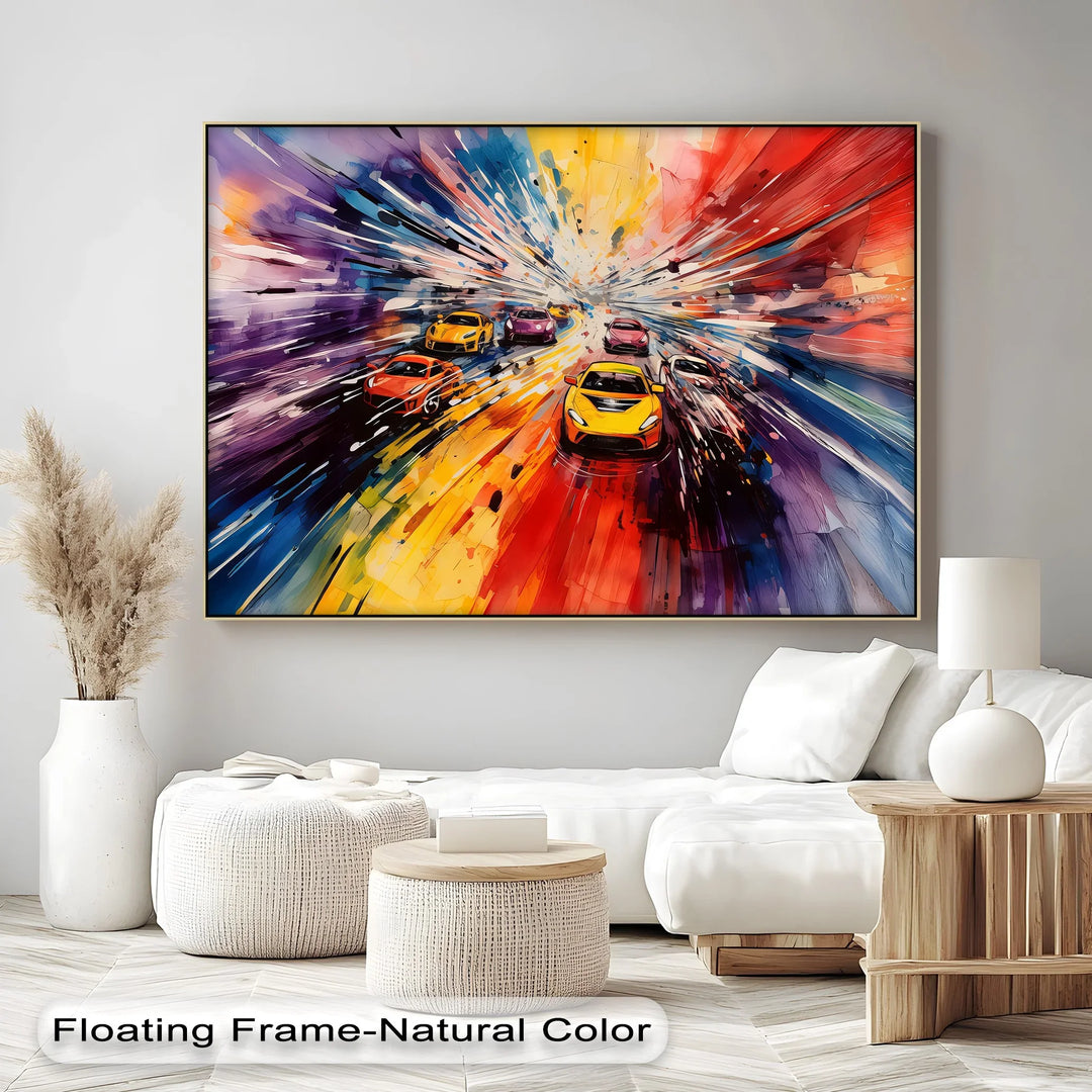 Color Burst Speedway – Car Canvas Print - MyPhotoStation
