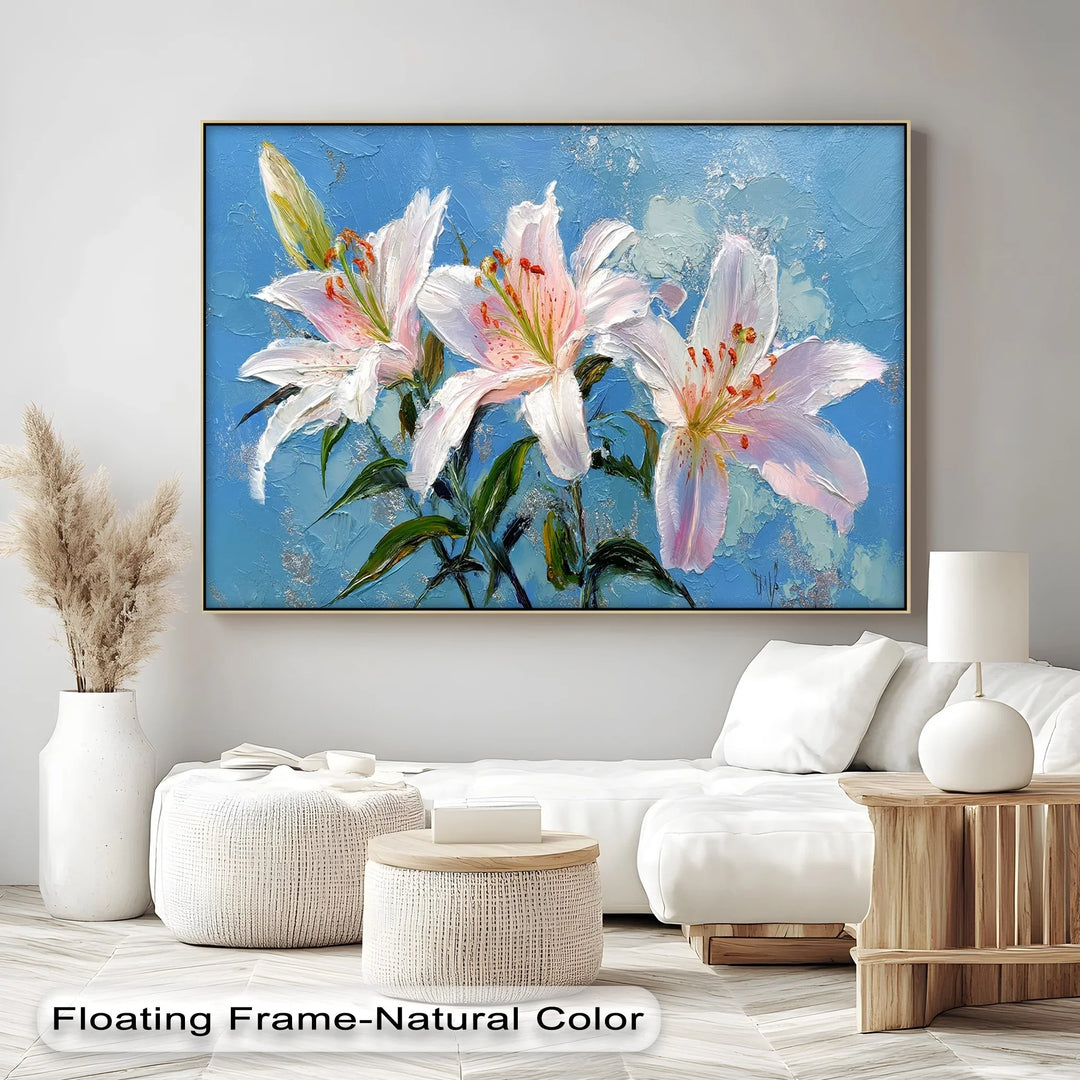 Blooming Stargazer Lilies – Pink and White Floral Canvas Print - MyPhotoStation