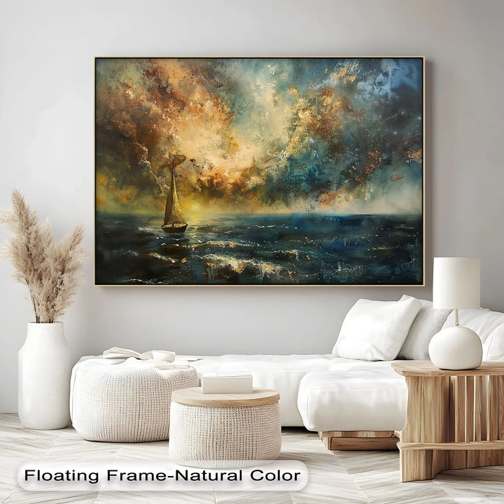 Stormlight Voyage – Dramatic Ocean Canvas Print - MyPhotoStation