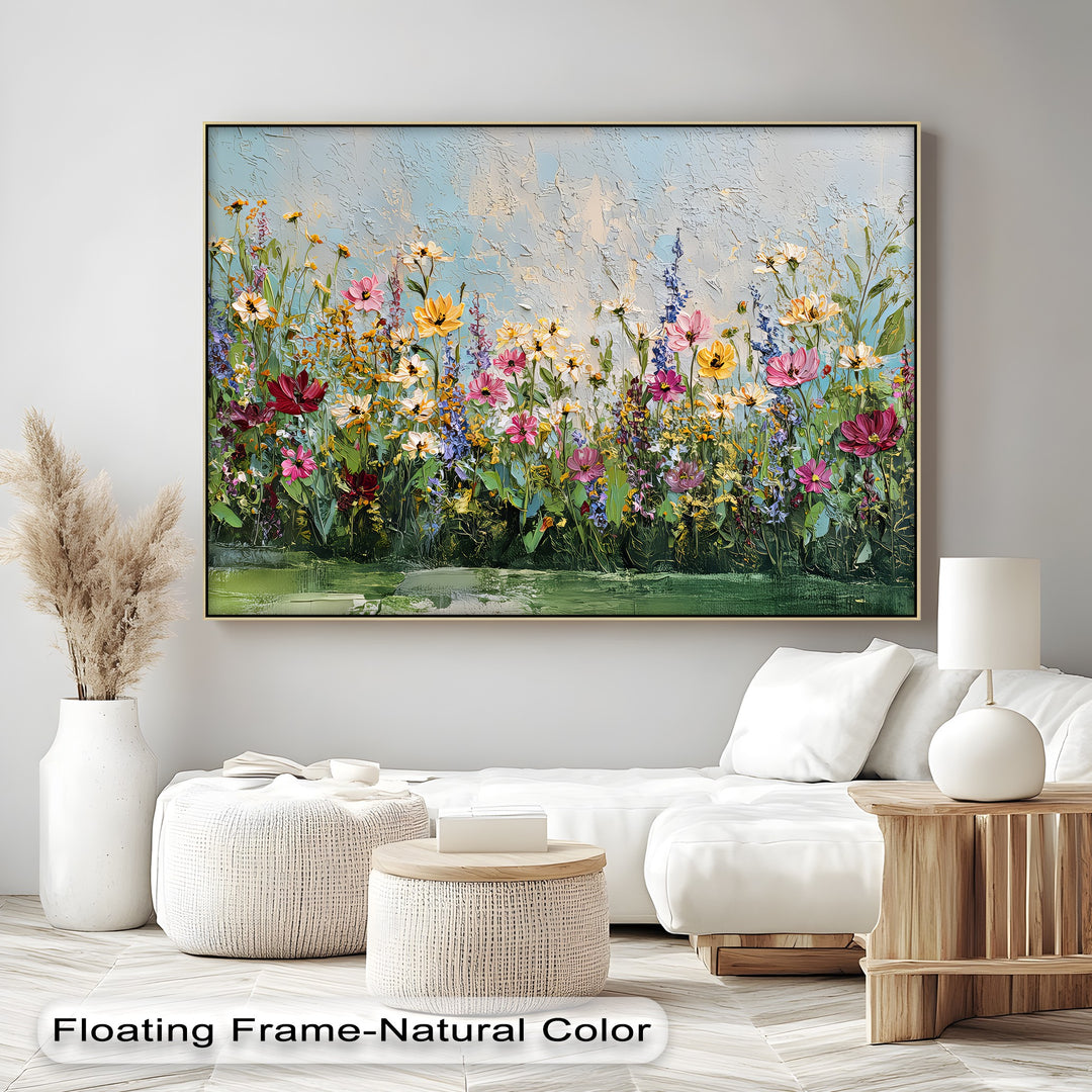Blossoms in the Breeze – Colorful Wildflower Canvas Print