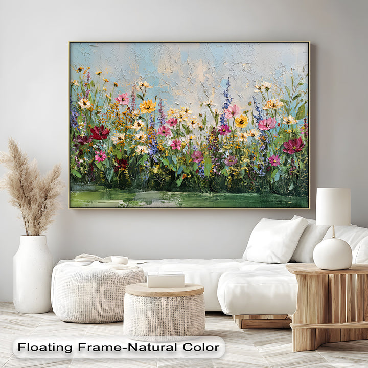 Blossoms in the Breeze – Colorful Wildflower Canvas Print