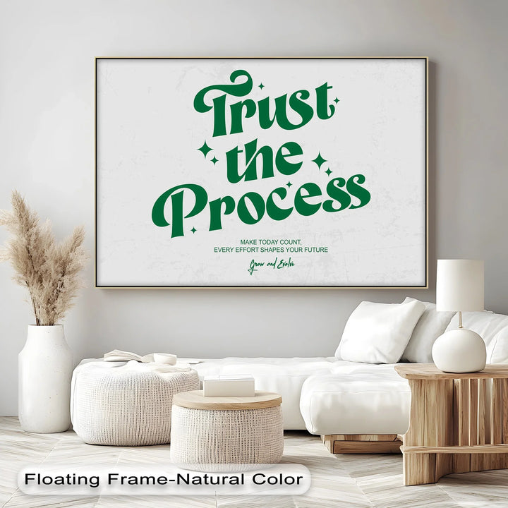 Trust the Process – Motivational Retro-Inspired Canvas Print