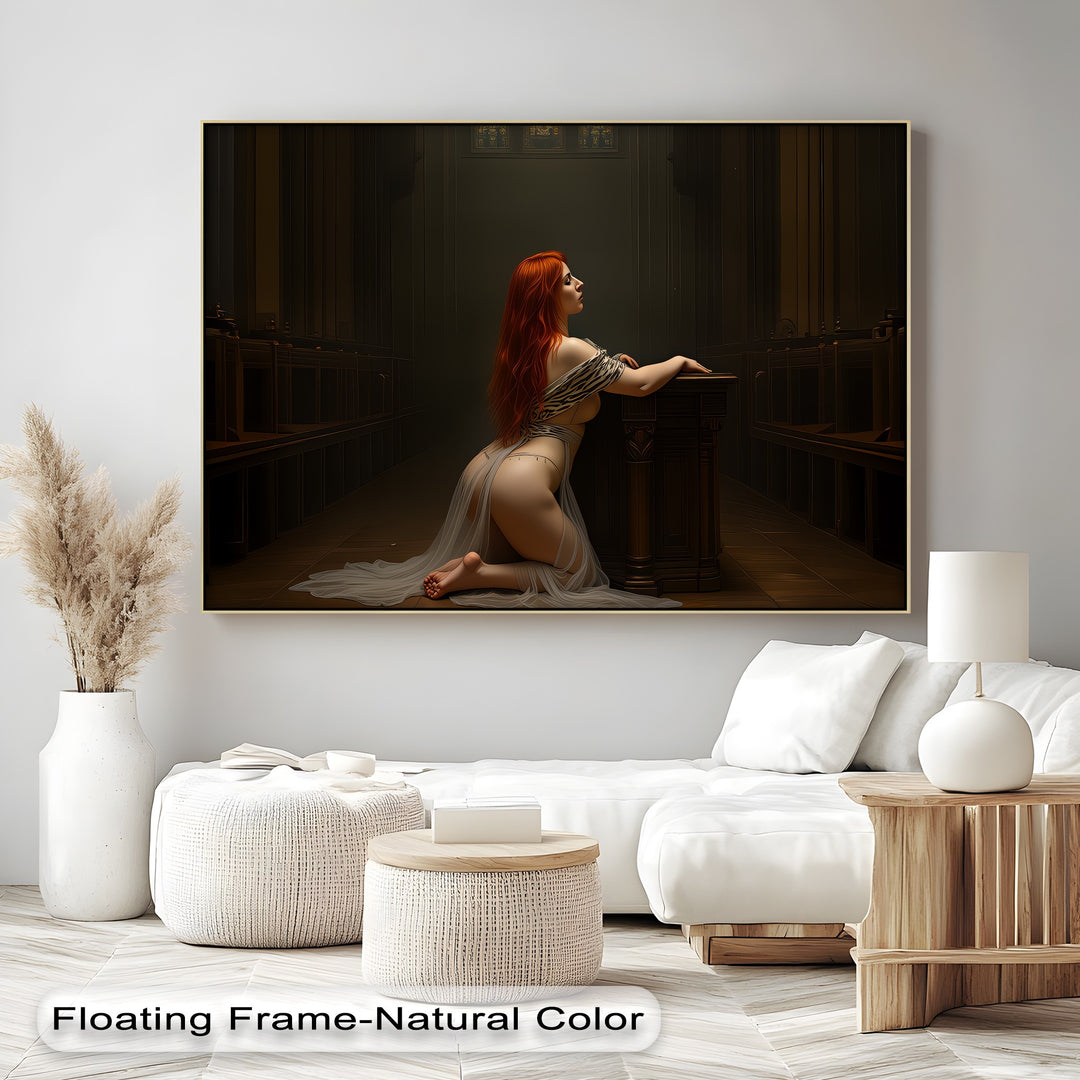 Divine Longing – Sexy Erotic Canvas Wall Art | Large Framed Bedroom Artwork