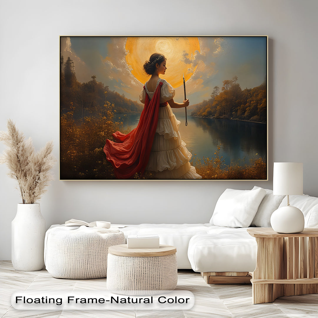 Sunlit Goddess – Mythological Fantasy Canvas Wall Art | Canvas Artwork