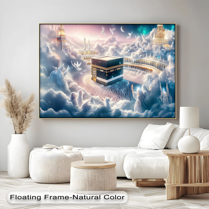 Kaaba in the Clouds – Spiritual Islamic Wall Art