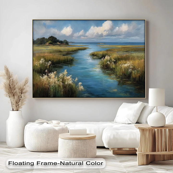 Tranquil Waters – Coastal Marshland Landscape Canvas Print - MyPhotoStation