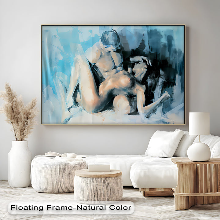 Icy Intimacy – Abstract Erotic Couple Canvas Wall Art | Biggest Canvas