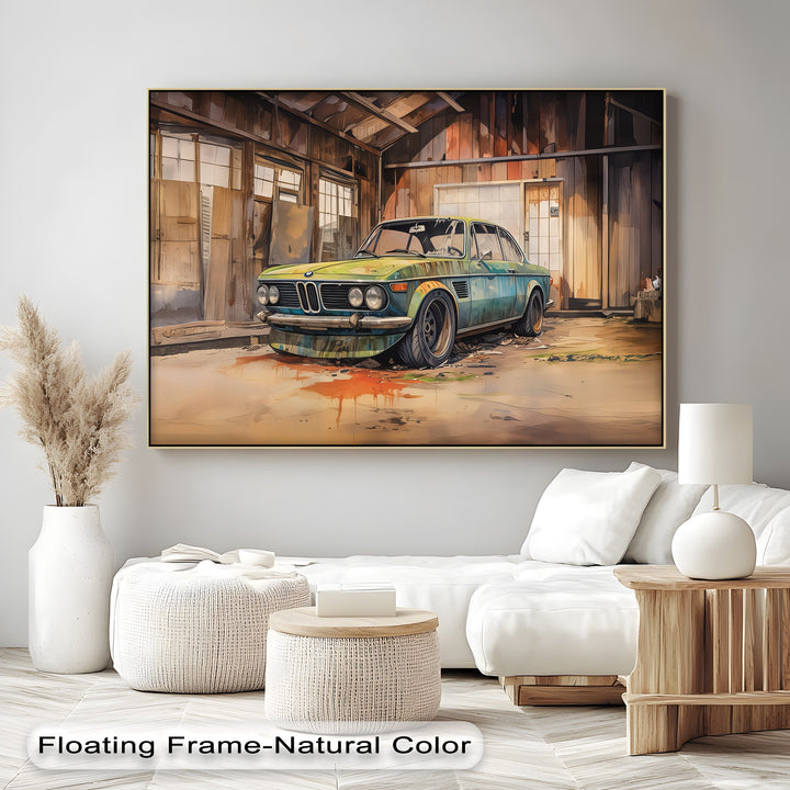 Abandoned BMW Classic – Car Canvas Print