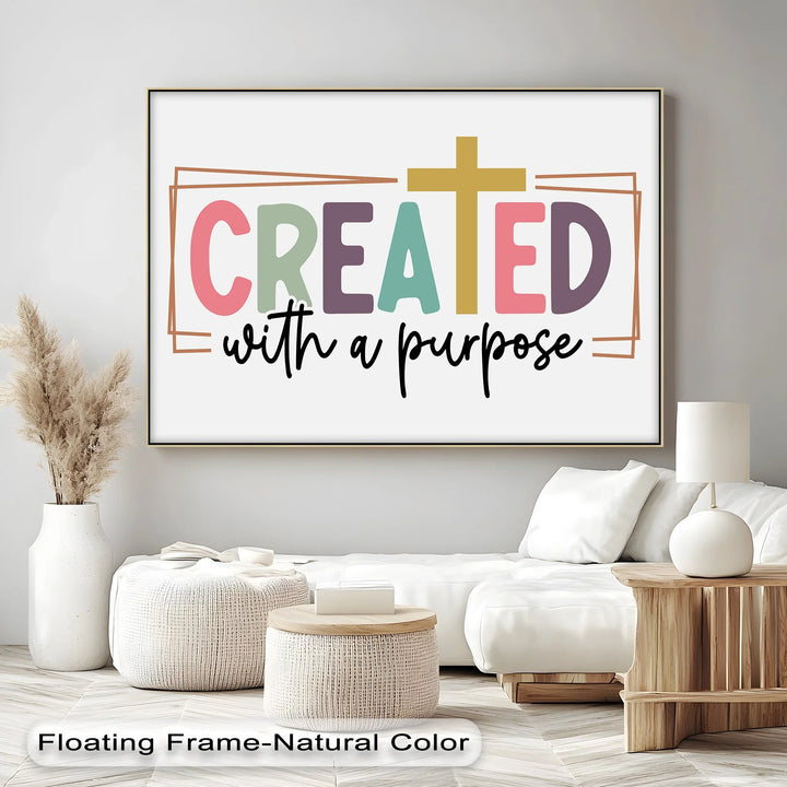 Created with a Purpose – Christian Canvas Print - MyPhotoStation