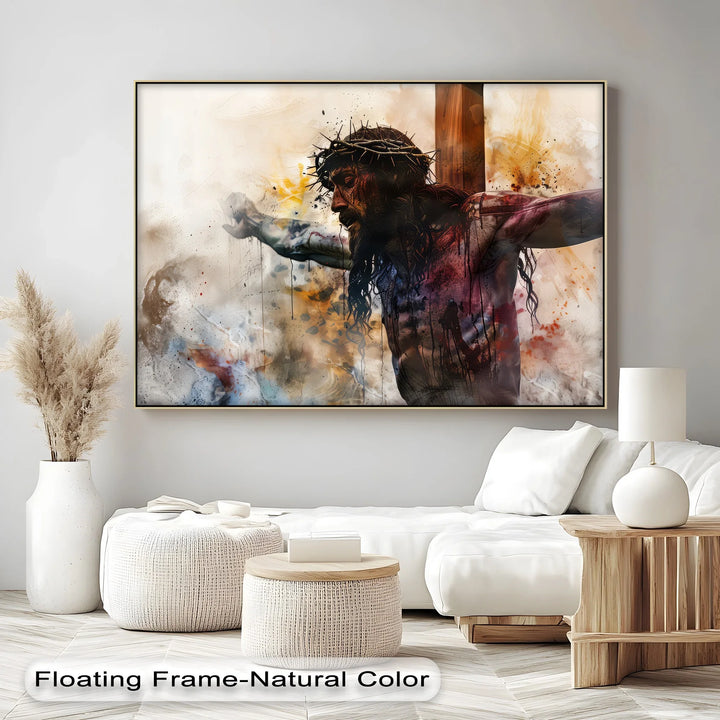 The Ultimate Sacrifice – Crown of Thorns Crucifixion Canvas Print
