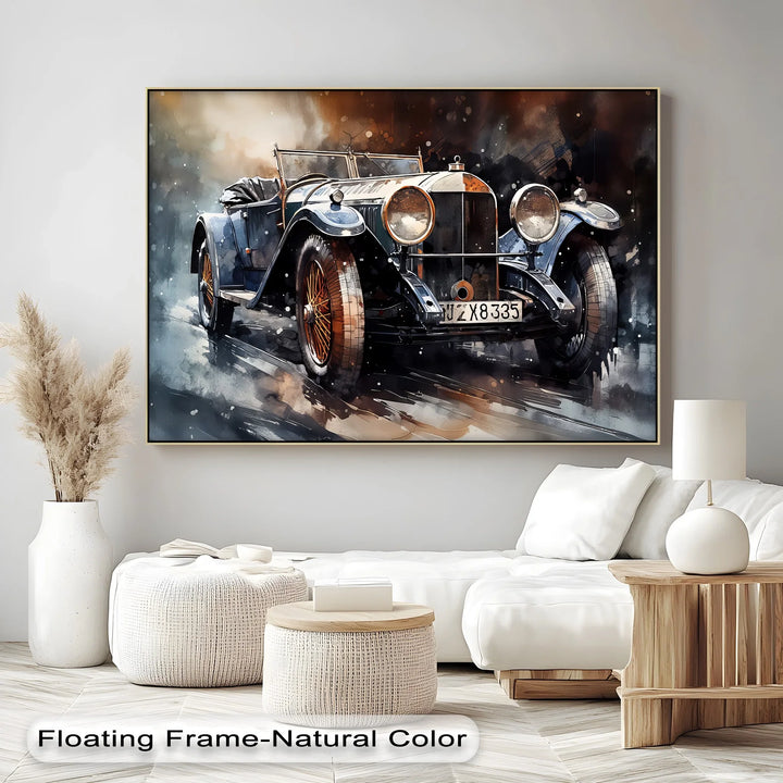 Classic Open-Top Blue Car – Car Canvas Print - MyPhotoStation
