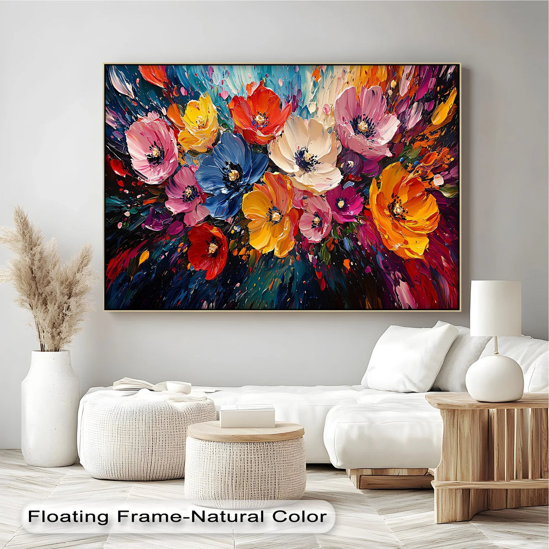 Color Symphony – Vibrant Abstract Flower Canvas Wall Art - MyPhotoStation