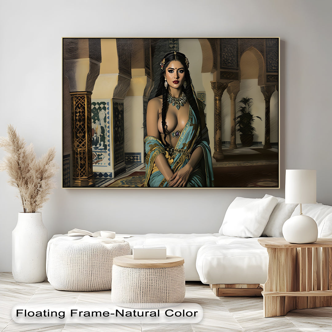 Sapphire Sultaness – Exotic Erotic Canvas Wall Art | Naked Canvas Prints