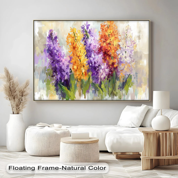 Spring Chorus – Vibrant Hyacinth Flower Bouquet Canvas Print - MyPhotoStation