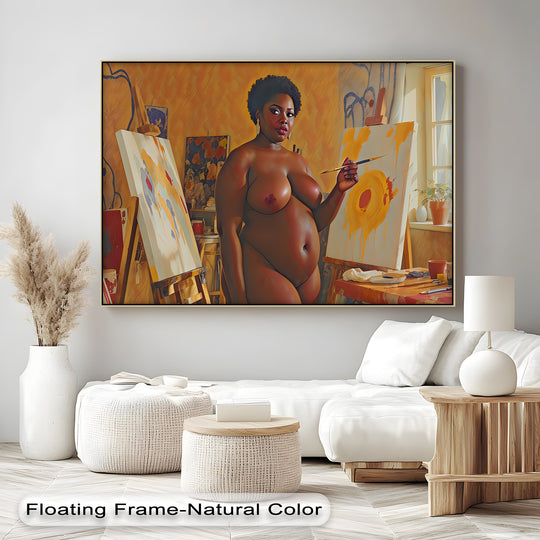 Featuring its clean edge, this bold strokes nude abstract erotic canvas art presents stunning borders in a framed canvas art prints design.