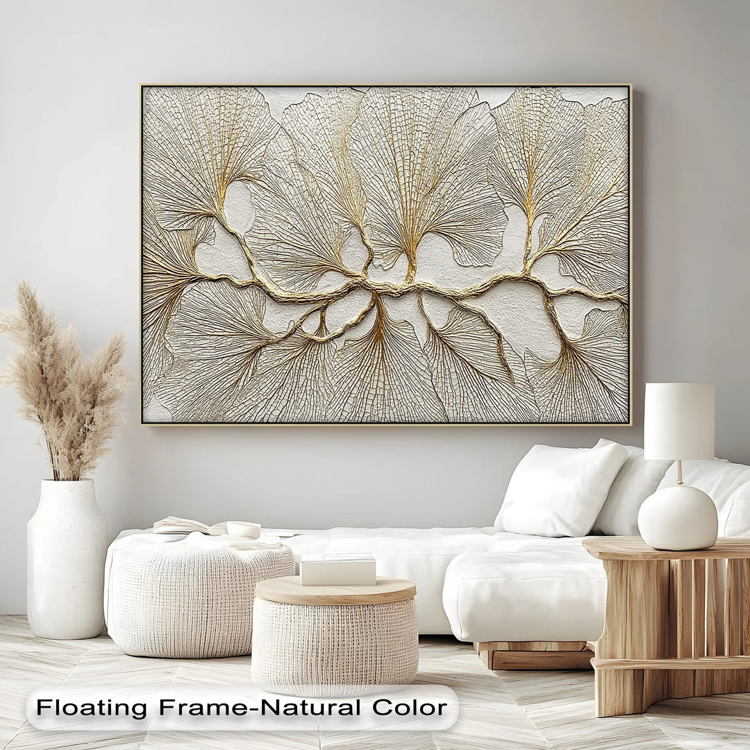 Golden Ginkgo Fan Leaves – Canvas Print - MyPhotoStation