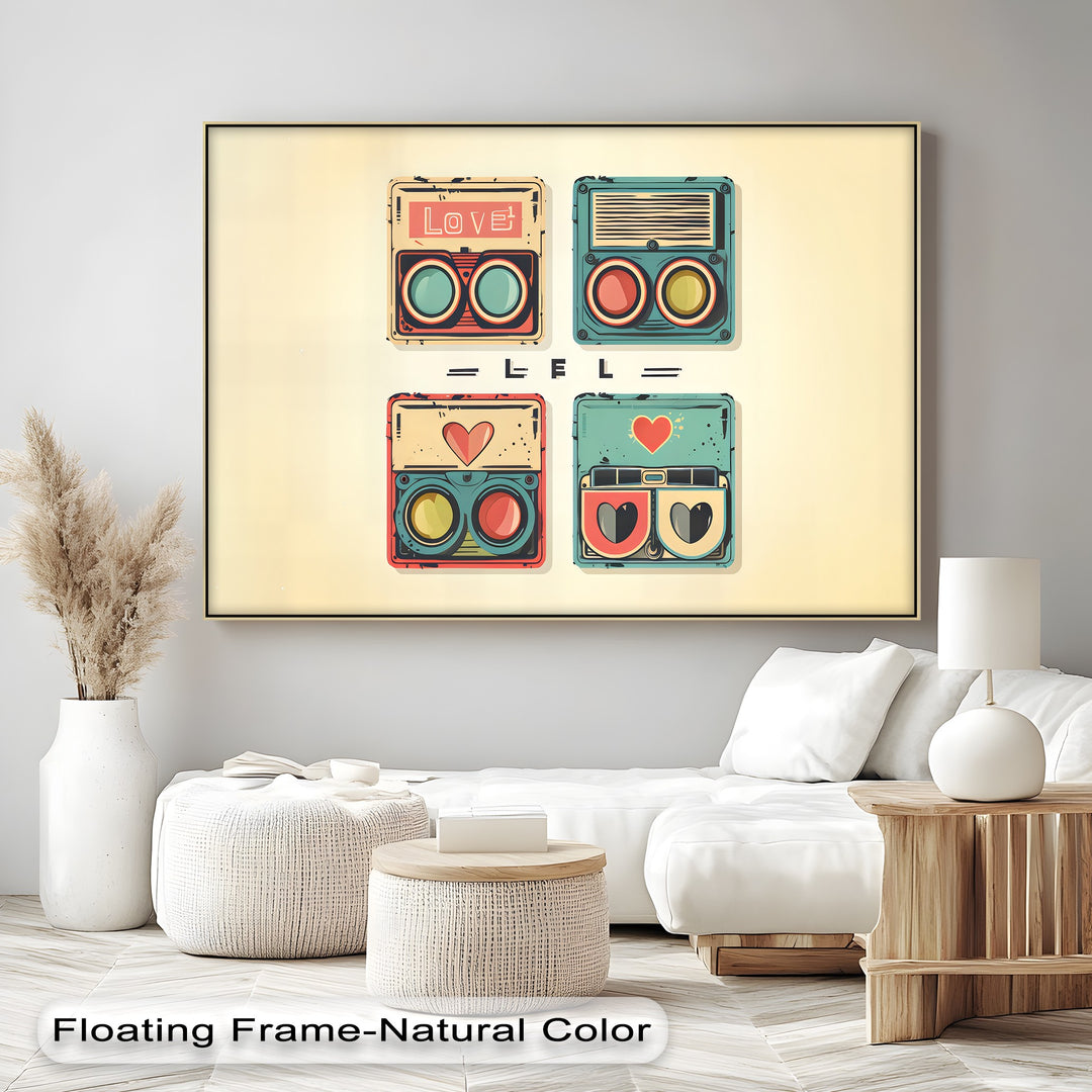 Love Pop Radios – Retro Romance Canvas Print
