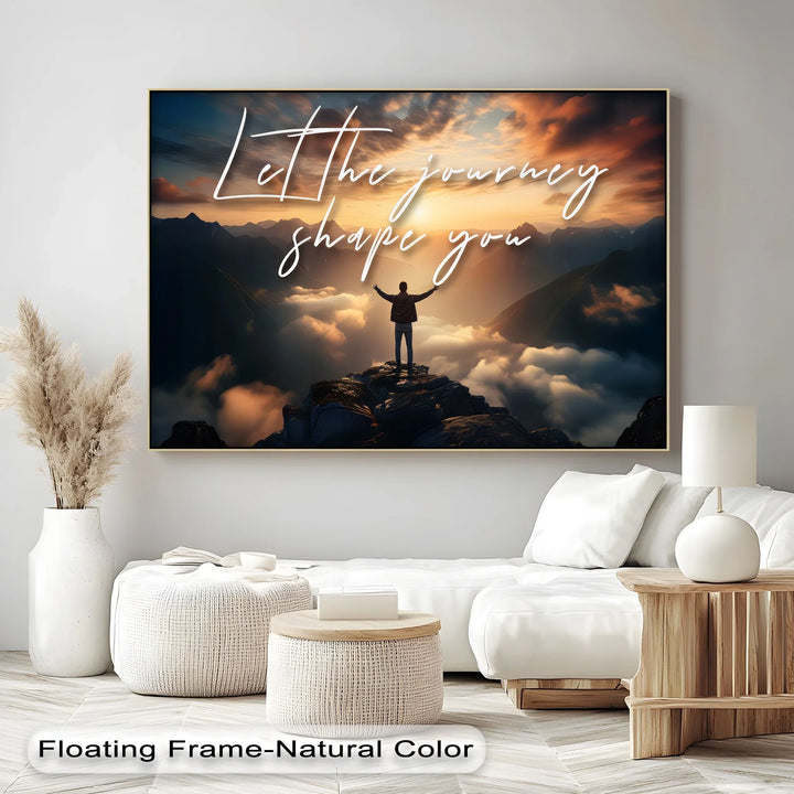 Let the Journey Shape You – Inspirational Mountain Canvas Print