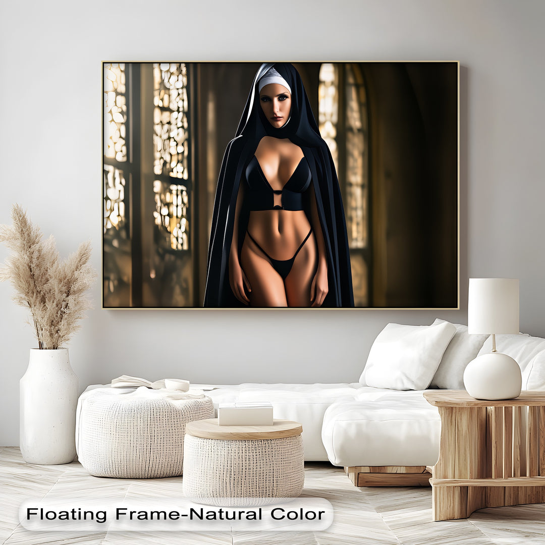 Veil of Temptation – Sexy Gothic Canvas Art | Erotic Wall Print