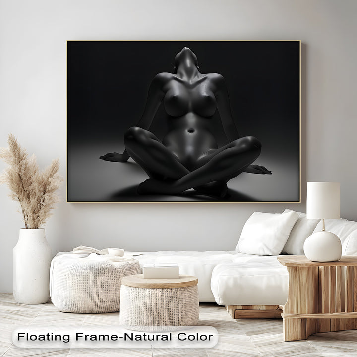 Liquid Obsidian – Erotic Abstract Nude Canvas Wall Art | Canvas Artwork