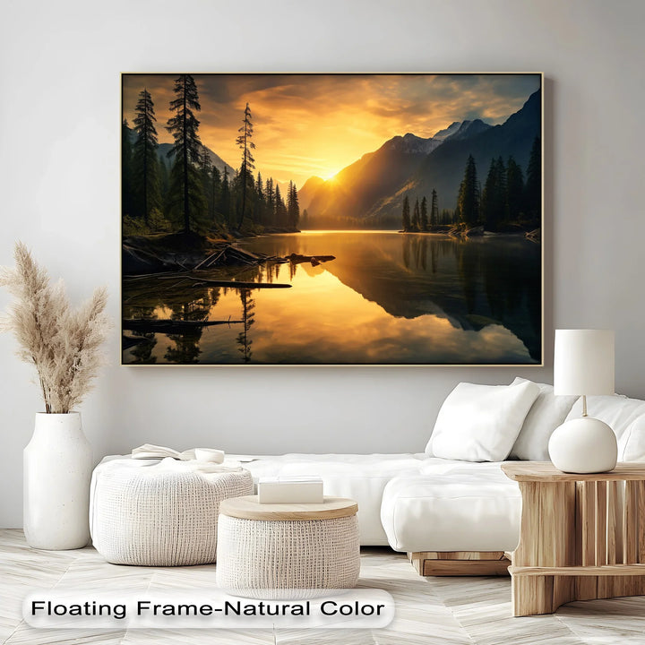 Golden Mountain - Landscape Canvas Print