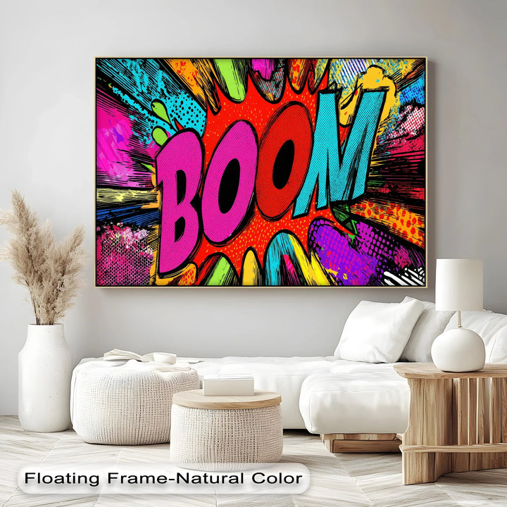 BOOM! – Vibrant Pop Art Explosion Canvas Print