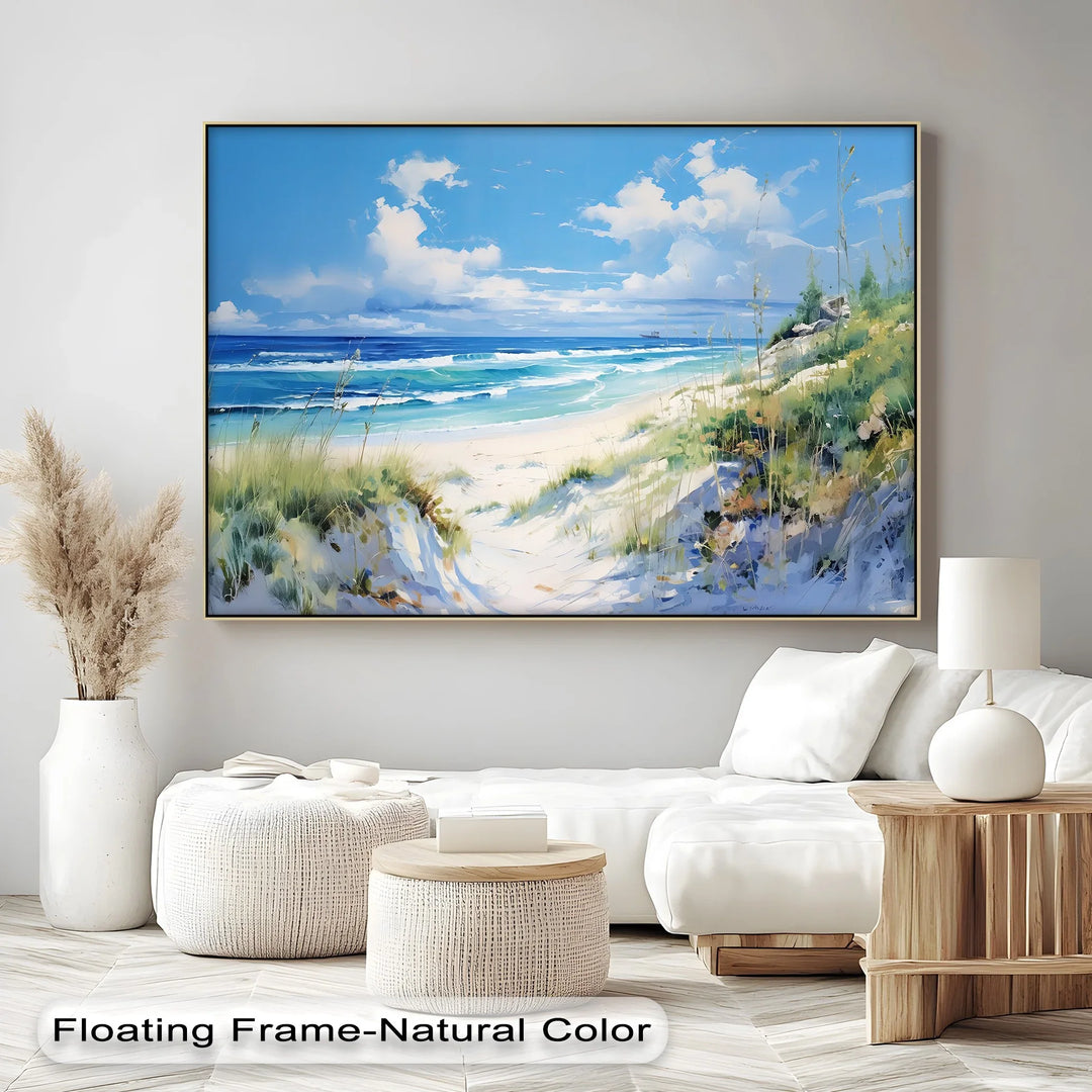 Coastal Calm – Tranquil Seaside Dunes Canvas Print - MyPhotoStation